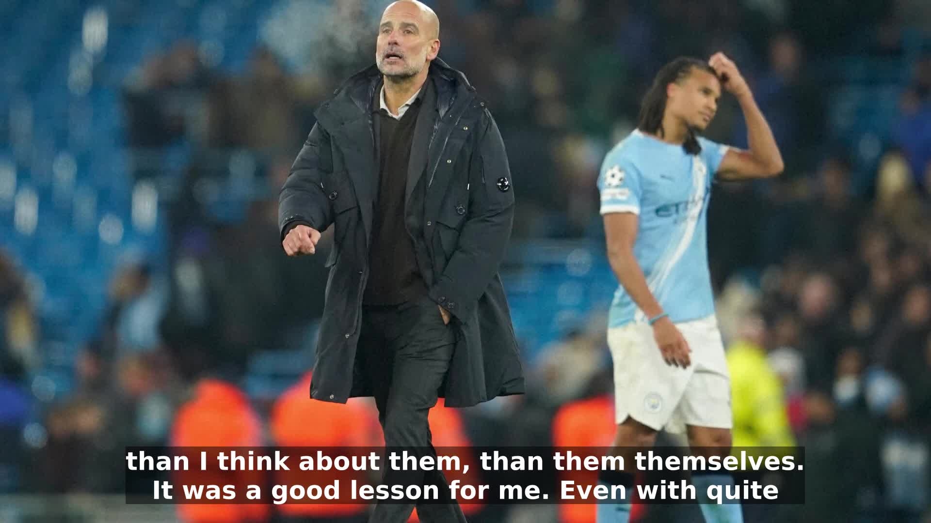 it-was-a-good-lesson-for-me-manchester-city-manager-pep-guardiola-after-ringing-the-changes-against-bayer-leverkusen-backfired