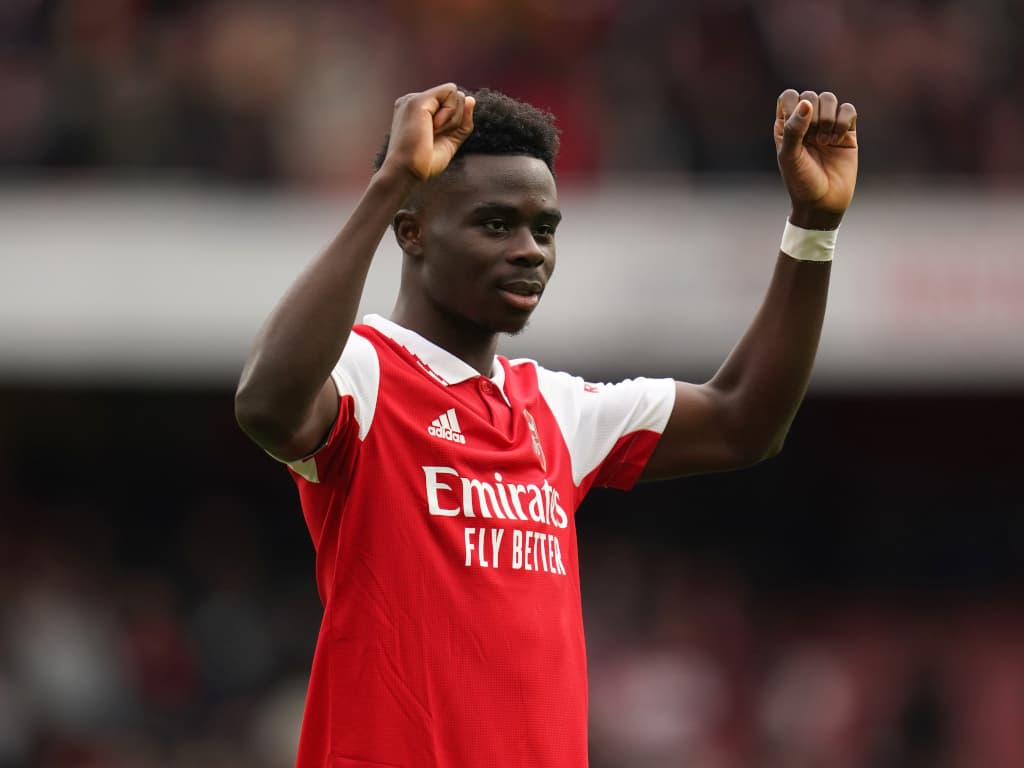 Bukayo Saka at the double as Arsenal beat Crystal Palace to go eight points clear