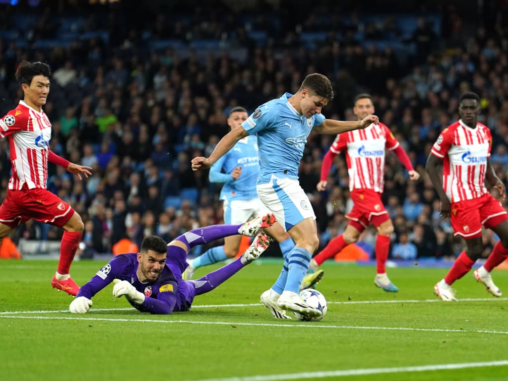 Julian Alvarez shines as Man City start Champions League title defence with victory