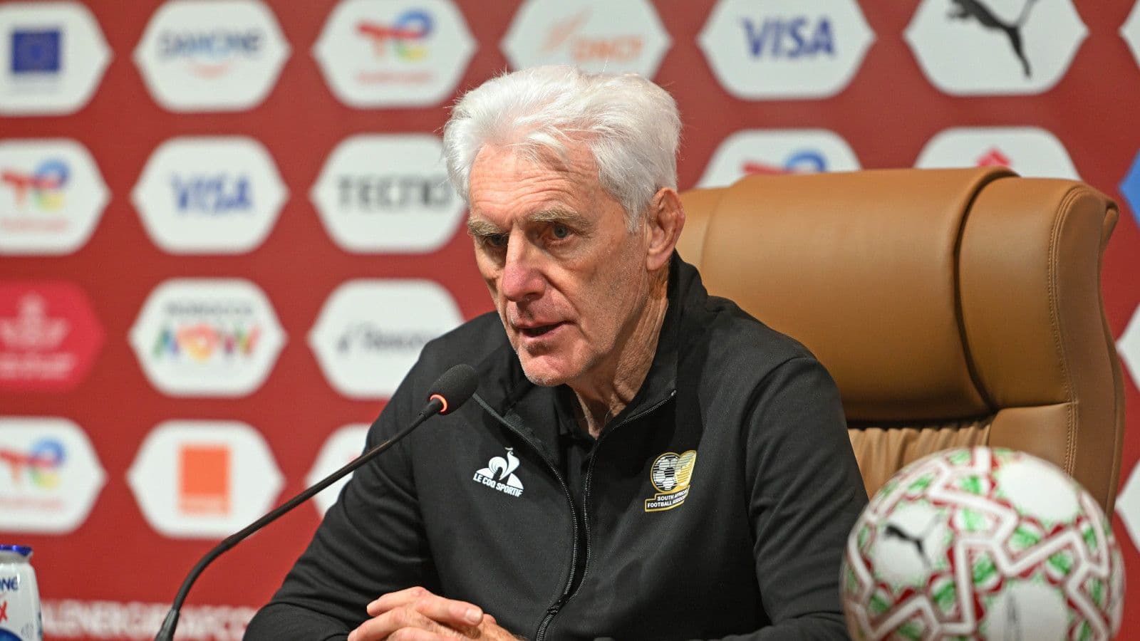 Bafana boss Hugo Broos plays down importance of unbeaten run ahead of Egypt test