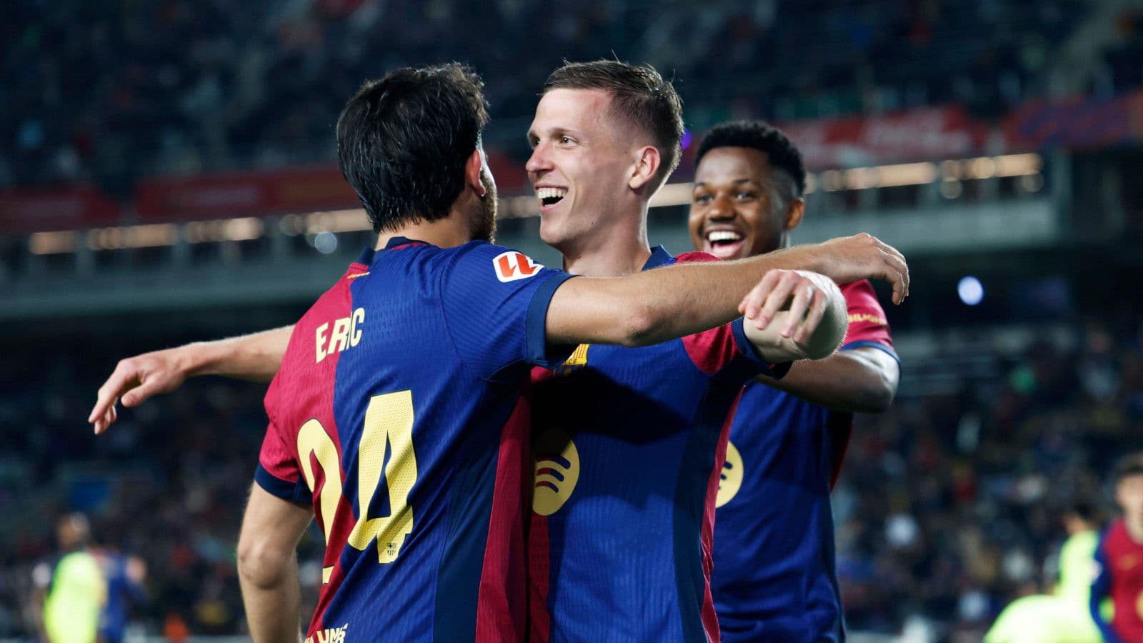 Dani Olmo's early second-half goal secures vital win as Barcelona close in on La Liga title