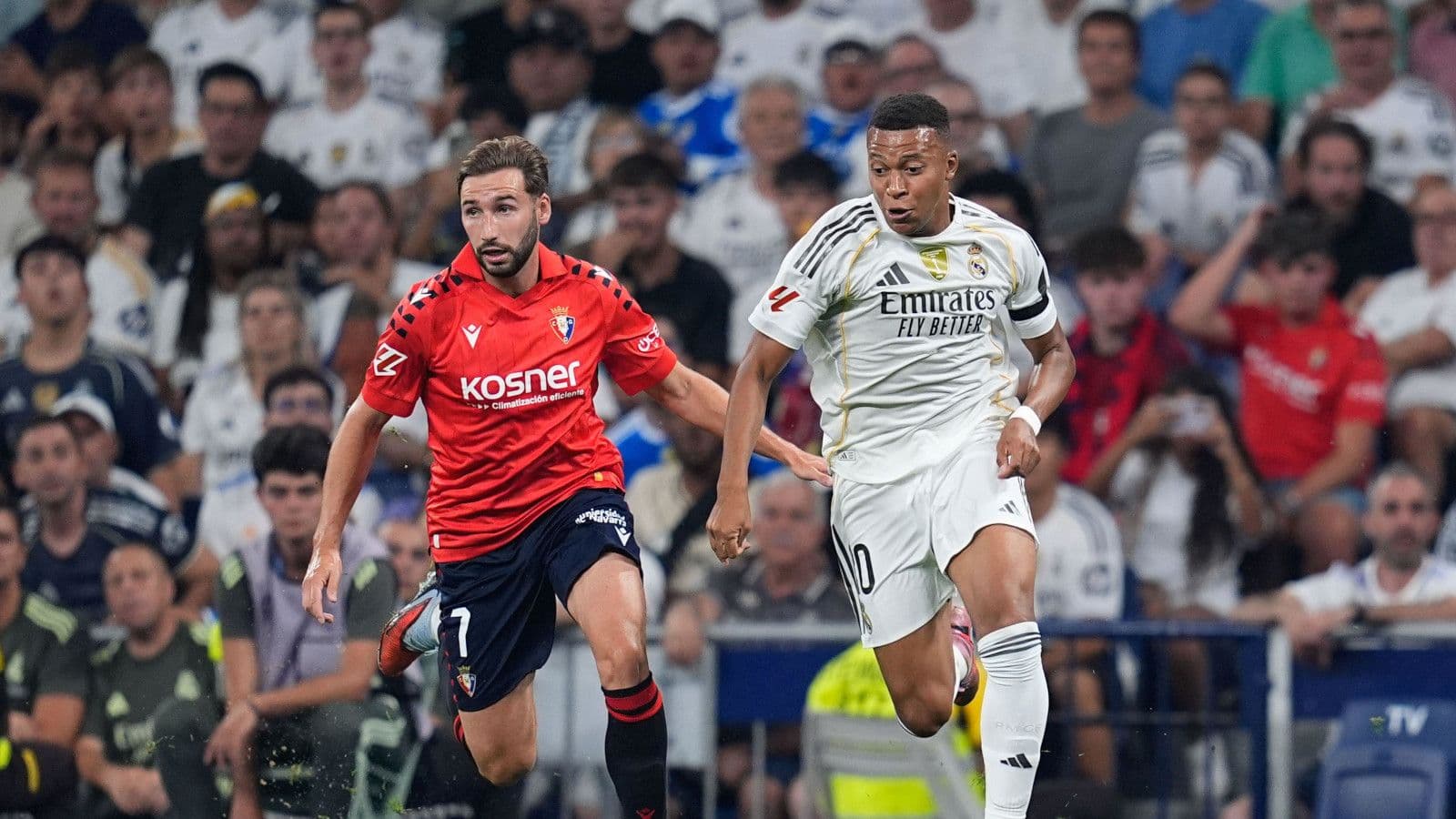 Kylian Mbappe penalty secures narrow win for Real Madrid in La Liga opener