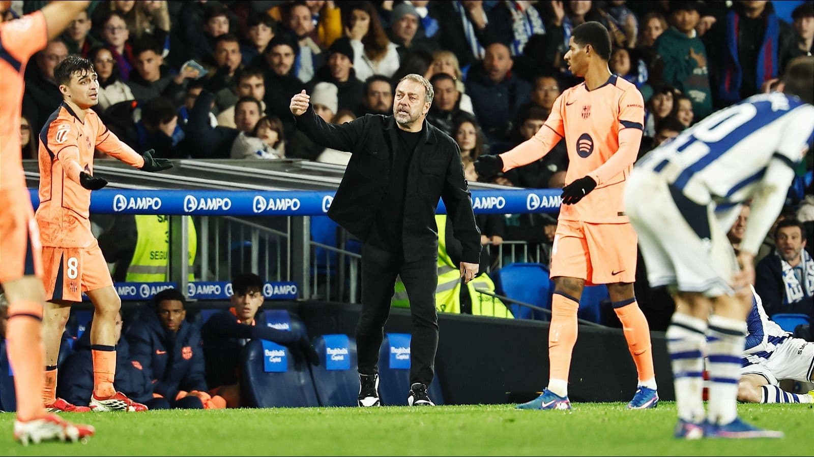 Hansi Flick fumes after Barcelona lose against Real Sociedad in San Sebastian
