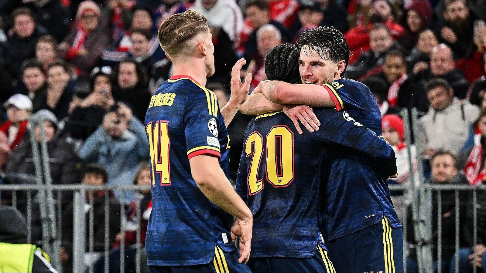 Rice rescues Arsenal in Champions League thriller with late Bayern leveller