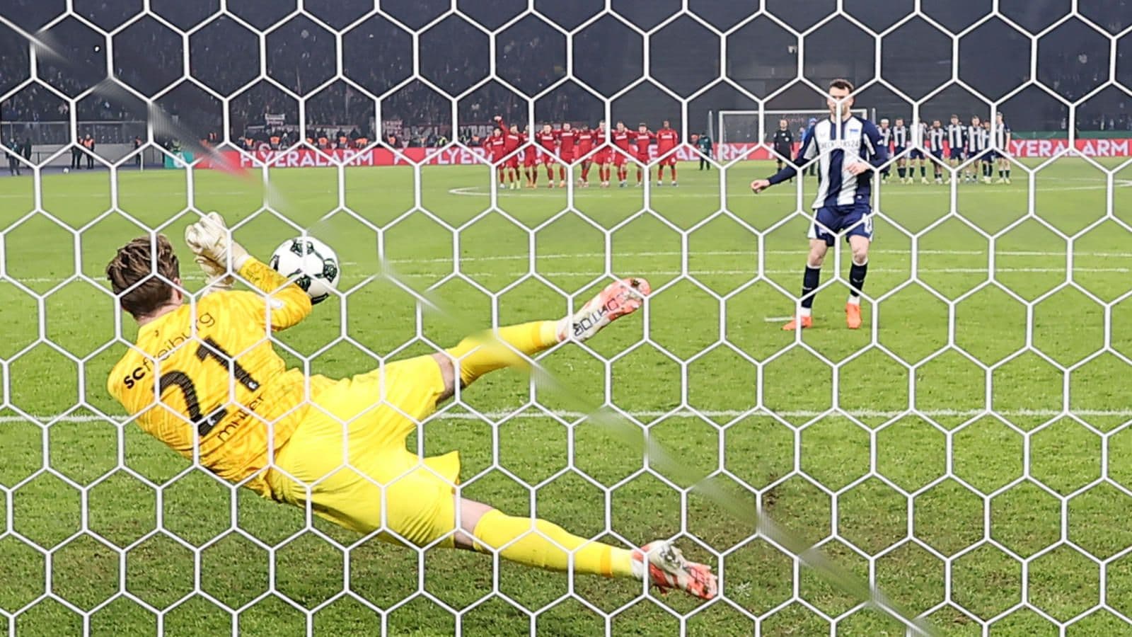 Freiburg overcomes Hertha on penalties after tense battle at Olympiastadion