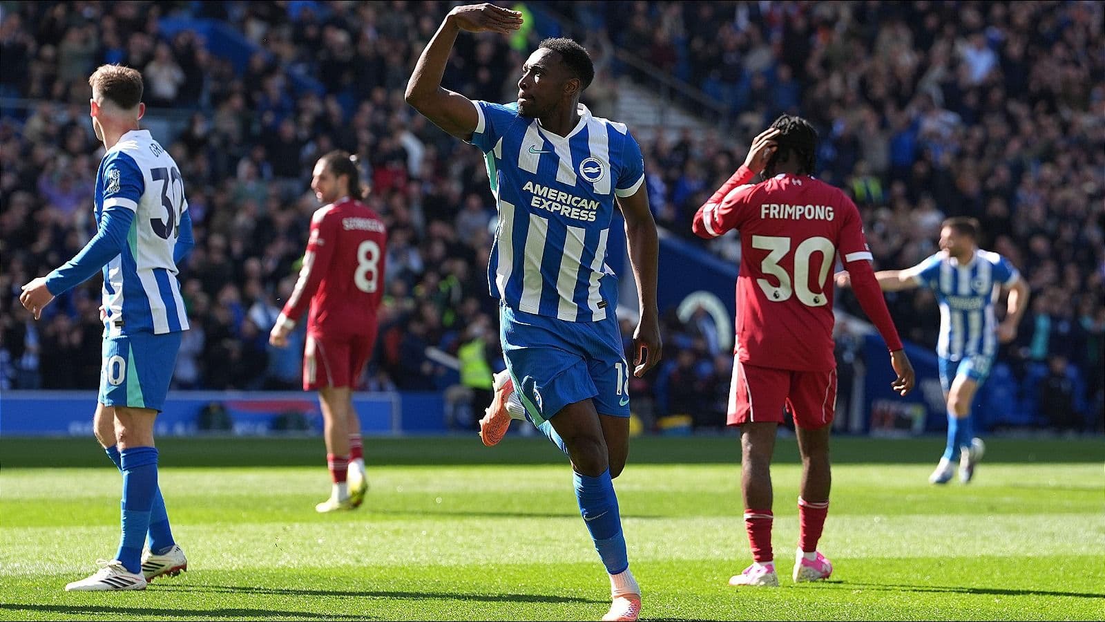 Danny Welbeck strikes twice as Brighton punish flat Liverpool