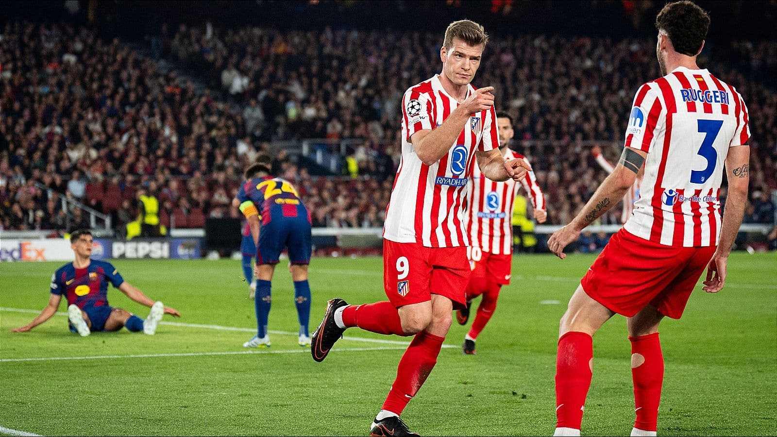 Julian Alvarez and Alexander Sorloth score as Atletico seize control at Barcelona