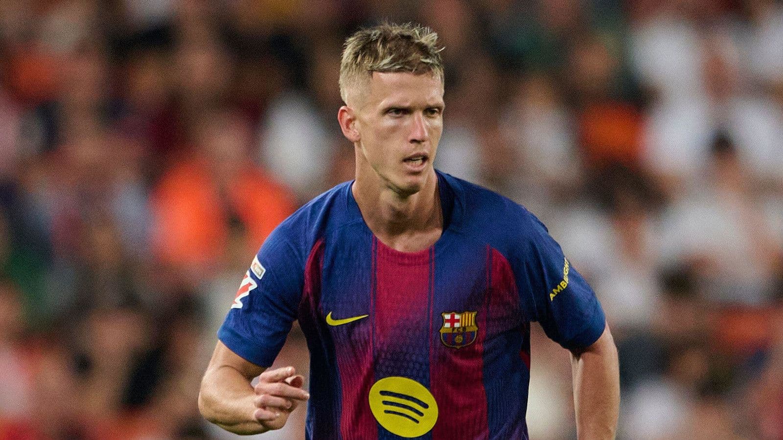 Dani Olmo could fill striker role for Barcelona after Robert Lewandowski's departure