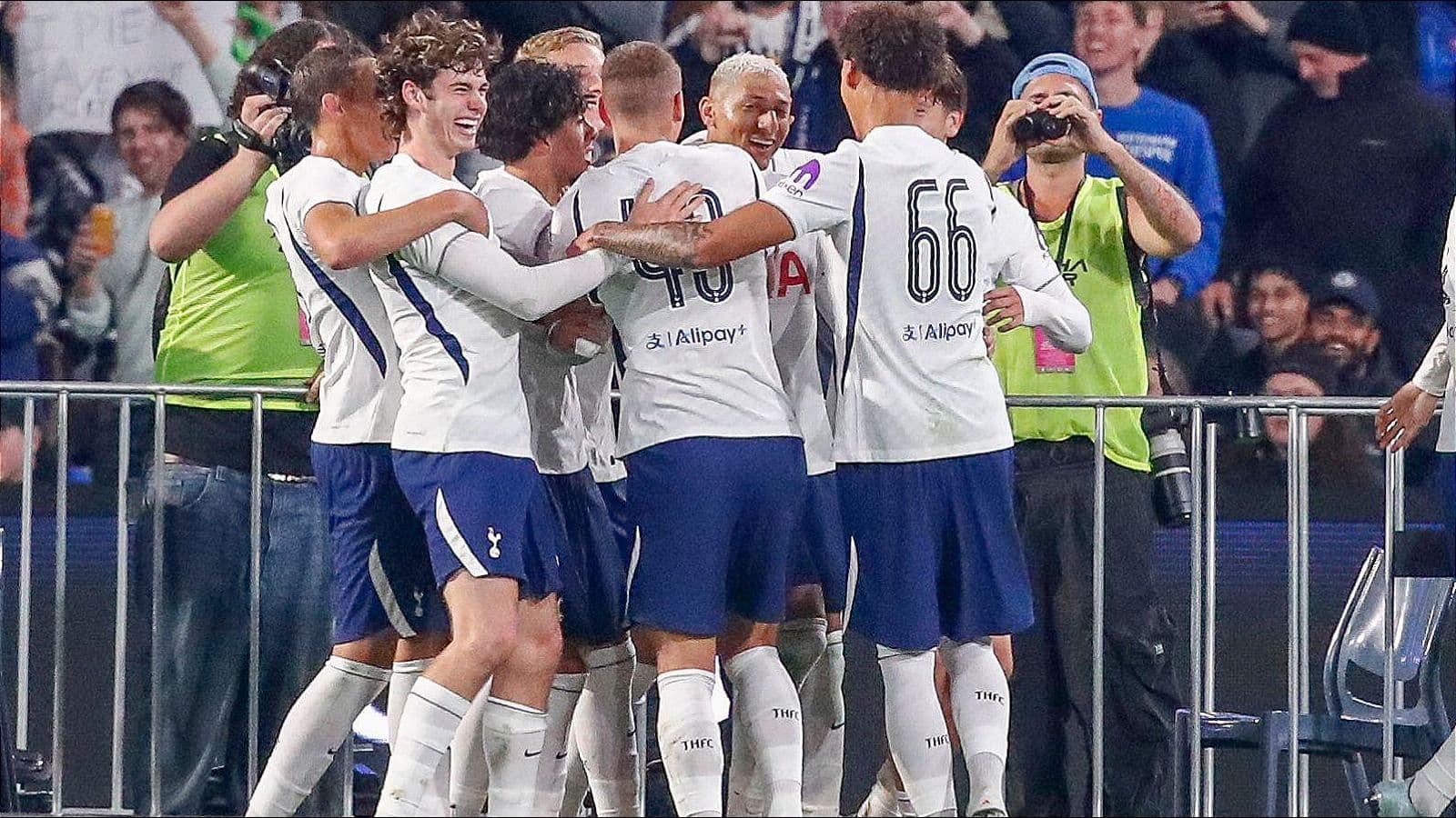 Richarlison strikes late as 10-man Tottenham sink Chelsea in Sydney